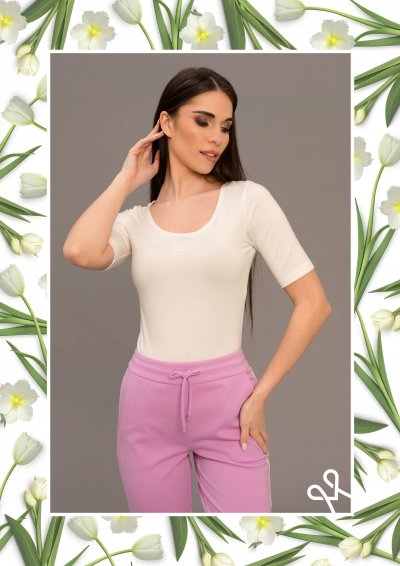 Alakot követő viszkóz felső 3/4 ujjal - Magenta Árkád