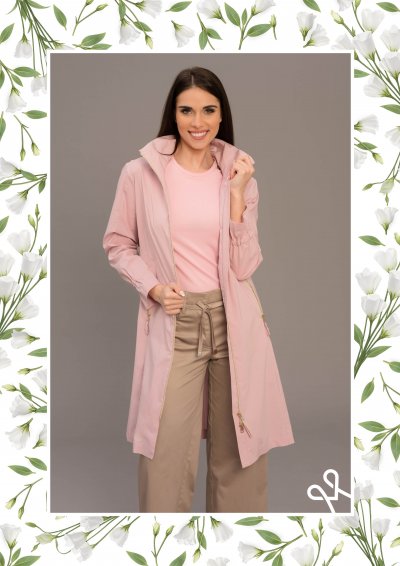 Rózsaszín susi kabát kapucnival női - Magenta Árkád