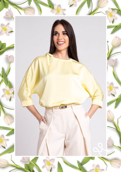 Sárga bő fazonú női felső megkötővel – Magenta Árkád