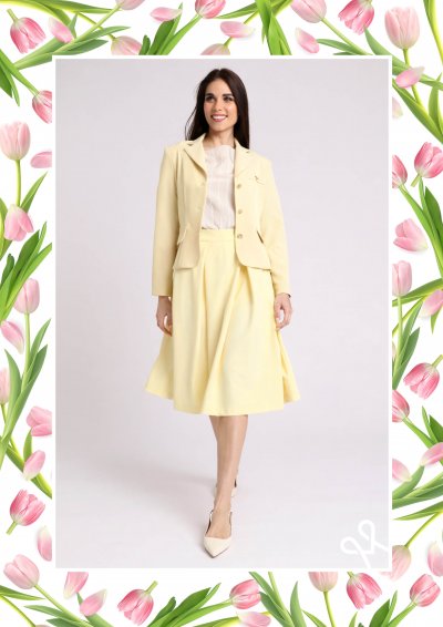 Sárga karcsúsított női zakó – Magenta Árkád