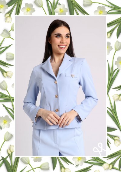 Kék karcsúsított női zakó – Magenta Árkád