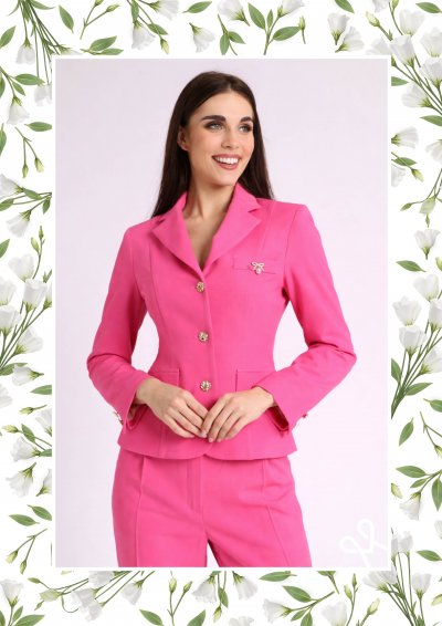 Rózsaszín karcsúsított női zakó – Magenta Árkád