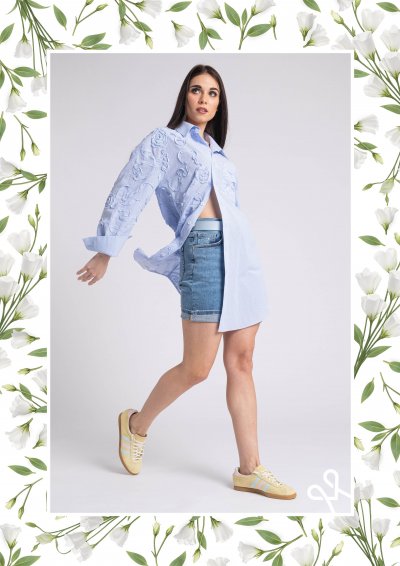 Magenta Árkád nyári ing – oversize, hosszabb fazon, stílusos dizájn