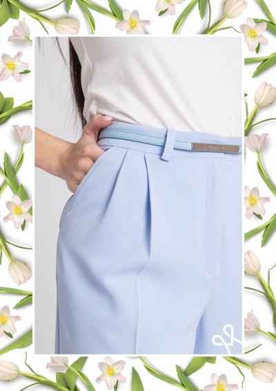 Magenta Árkád nyári nadrág – kék, bő szárú, elegáns fazon