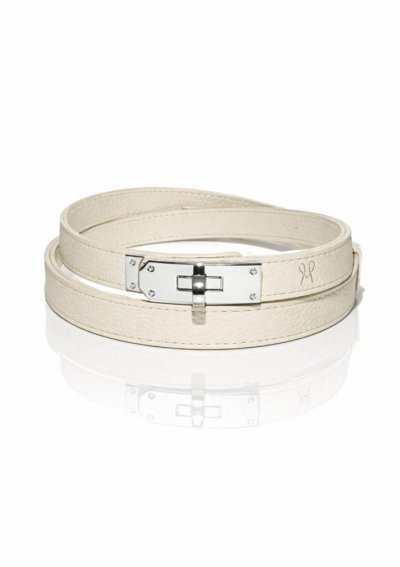 Magenta Árkád Vaj színű állítható öv arany csattal