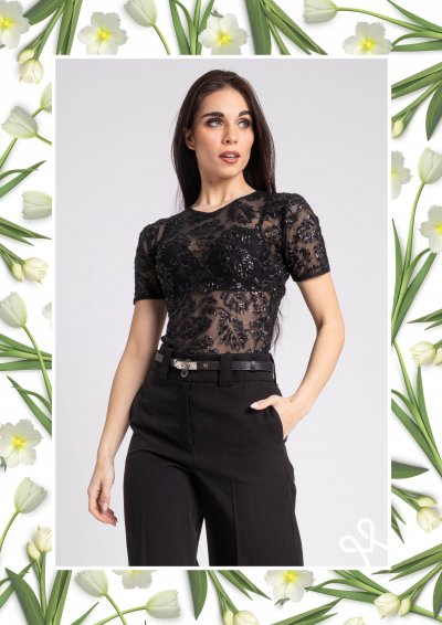 Magenta Árkád nyári kollekció fekete bermuda nadrág