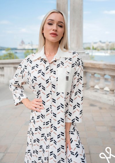 Magenta Árkád nyári kollekció hosszított laza női ing