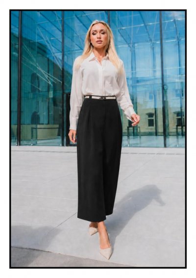 Magenta Árkád - Fekete A-vonalú maxi szoknya | Őszi kollekció
