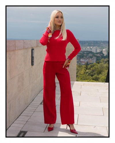 Magenta Árkád - Piros élvasalt nadrág | Őszi kollekció