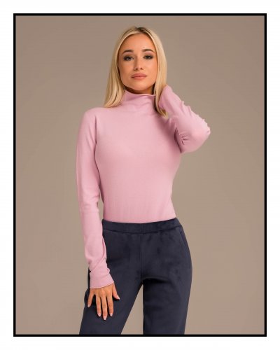 Magenta Árkád - Rózsaszín kötött body garbó nyakkal | Őszi kollekció