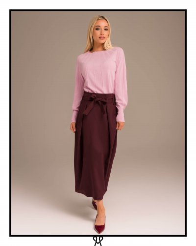 Magenta Árkád - Bordó A-vonalú bolyhos szoknya | Őszi kollekció