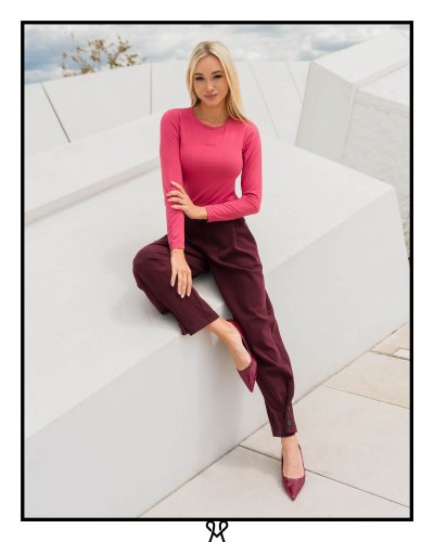 Magenta Árkád - Málna színű viszkóz basic felső | Őszi kollekció