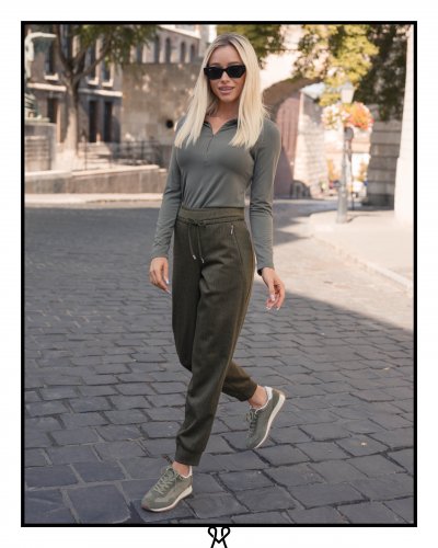 Magenta Árkád - Khaki sportos puntónadrág | Őszi kollekció