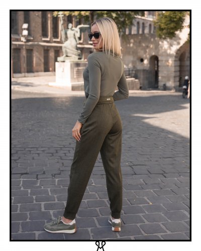 Magenta Árkád - Khaki sportos puntónadrág | Őszi kollekció
