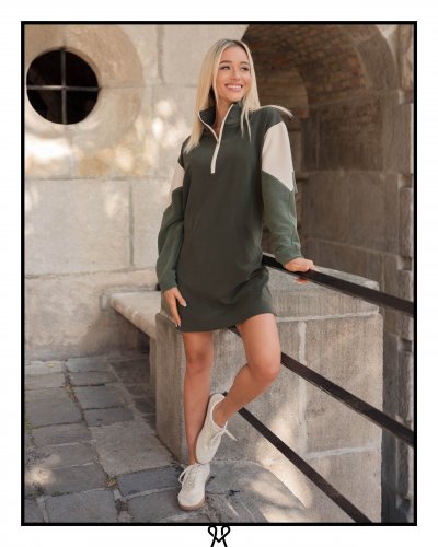 Magenta Árkád - Khaki sportos puntóruha | Őszi kollekció