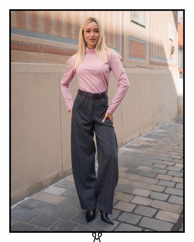 Rózsaszín puntó garbó – Őszi kollekció | Magenta Árkád