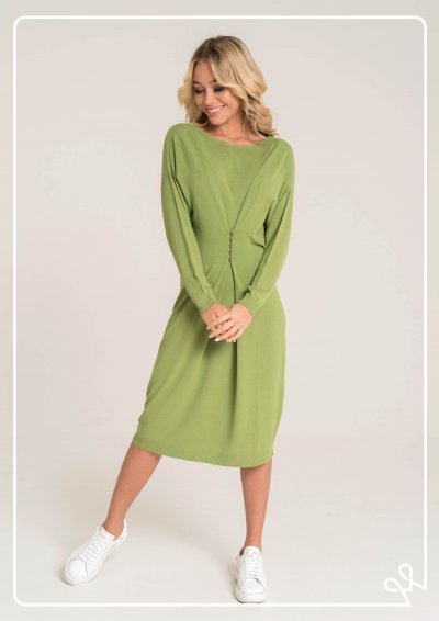 Zöld színű kötött ruha