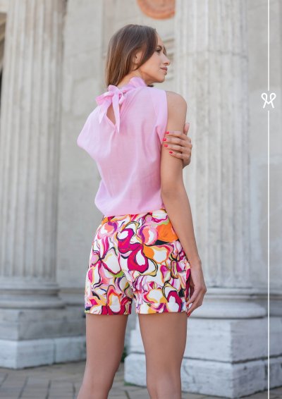 Magenta Árkád Mintás short