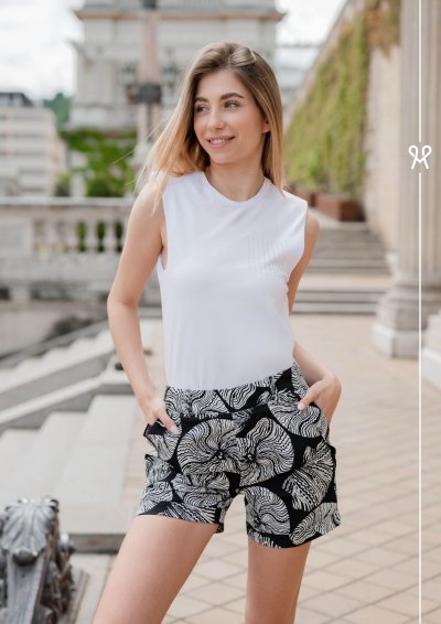 Magenta Árkád Mintás short
