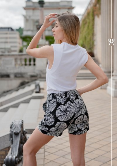 Magenta Árkád Mintás short