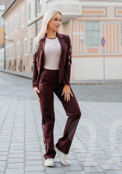 Magenta Árkád Burgundi színű egyenes szárú nadrág 