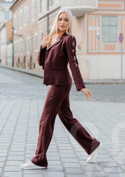 Magenta Árkád Burgundi színű egyenes szárú nadrág 