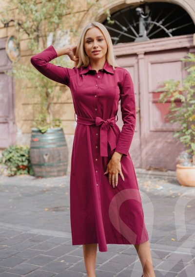 Magenta Árkád Burgundi hosszú ruha 