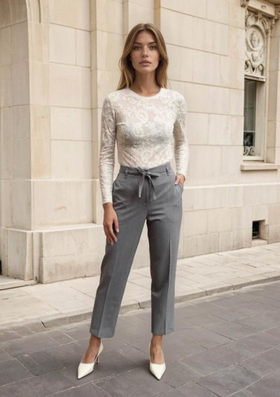 Magenta Árkád Szürke elegáns nadrág 