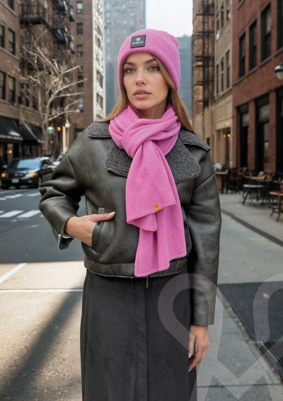 Magenta Árkád Pink kötött sapka