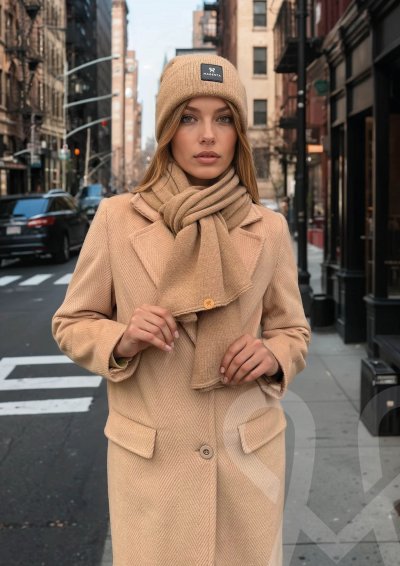 Magenta Árkád Bézs színű sál