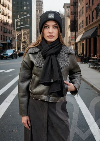 Magenta Árkád Fekete kötött sapka