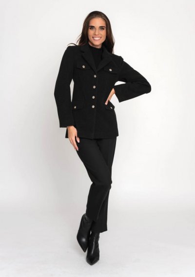 Magenta Árkád Fekete szövetkabát