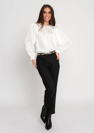 Magenta Árkád Fehér muszlin blúz