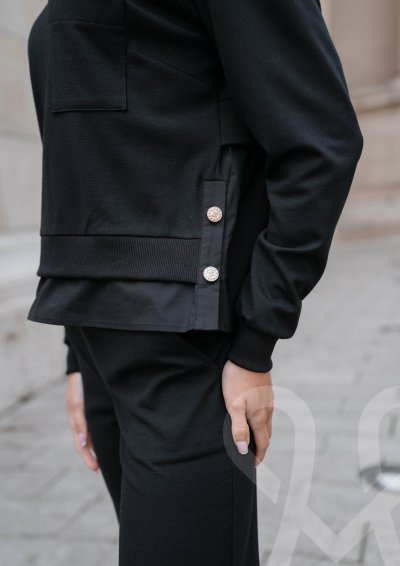 Magenta Árkád Fekete spotos pulóver