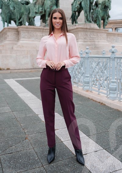 Magenta Árkád Burgundi elegáns nadrág 