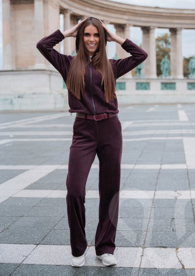 Magenta Árkád Bordó színű kapucnis melegítő felső 