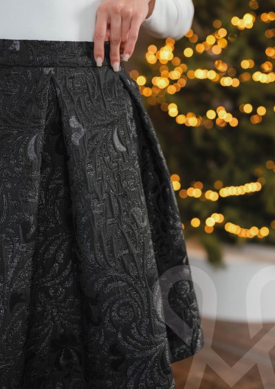 Magenta Árkád Anyagában mintás szoknya