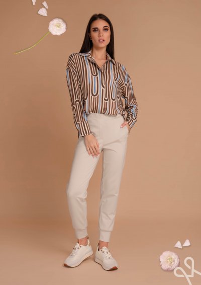 Mintás bő fazonú női ing – Magenta Árkád