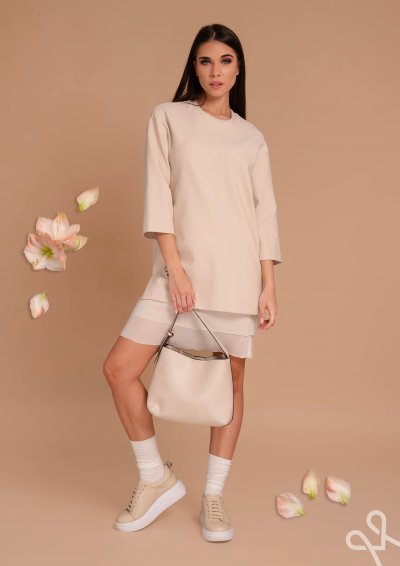 Térd fölé érő alsó szoknya gumis derékkal – Magenta Árkád