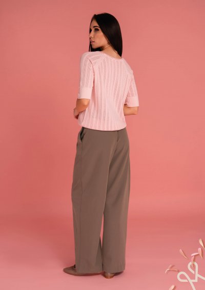 Bő szárú női nadrág térdnél szűkített – Magenta Árkád