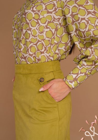 Zöld mintás női laza felső – Magenta Árkád