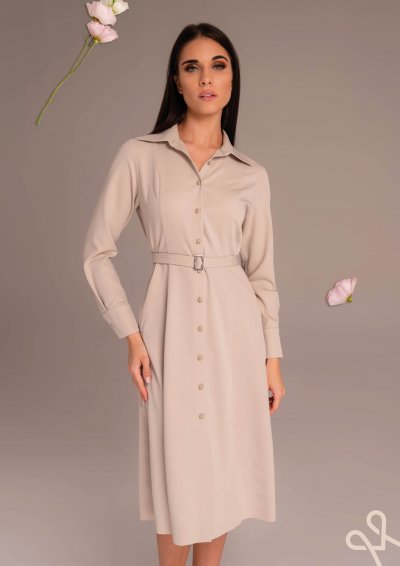 Világos bézs női ingruha övvel – Magenta Árkád