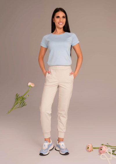 Kék női felső rövid ujjal márkajelzéssel – Magenta Árkád