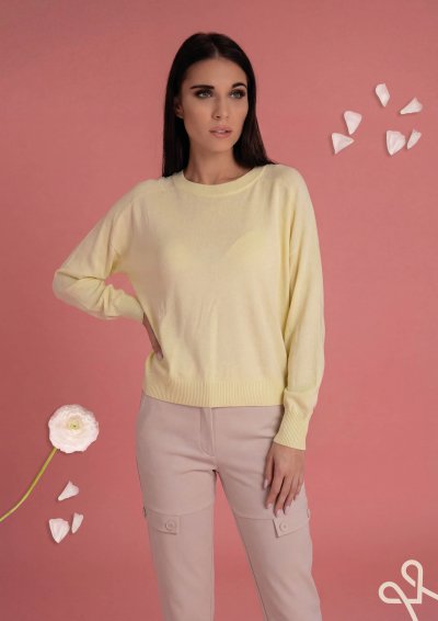 Sárga kötött pulóver -Magenta Árkád 