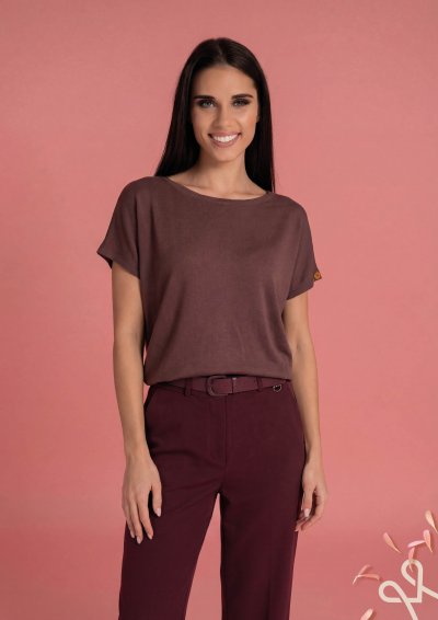 Barna kötött felső - Magenta Árkád 