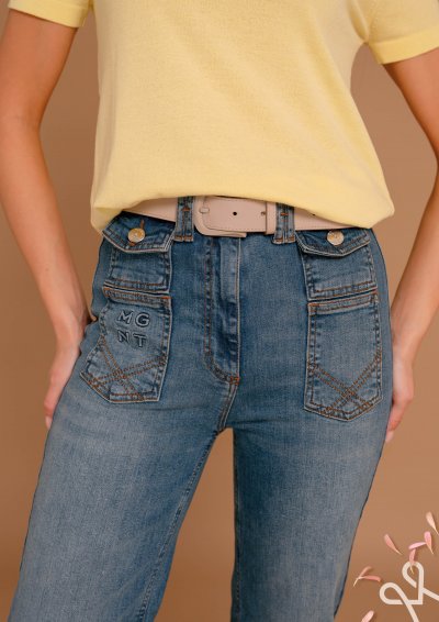 Egyenes szárú pamut farmer női nadrág – Magenta Árkád