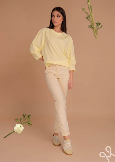Sárga női felső hajtott ujjal – Magenta Árkád