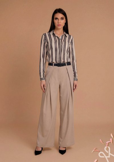 Bézs női hajtásos nadrág – Magenta Árkád