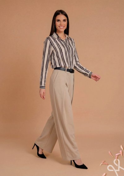 Bézs női hajtásos nadrág – Magenta Árkád